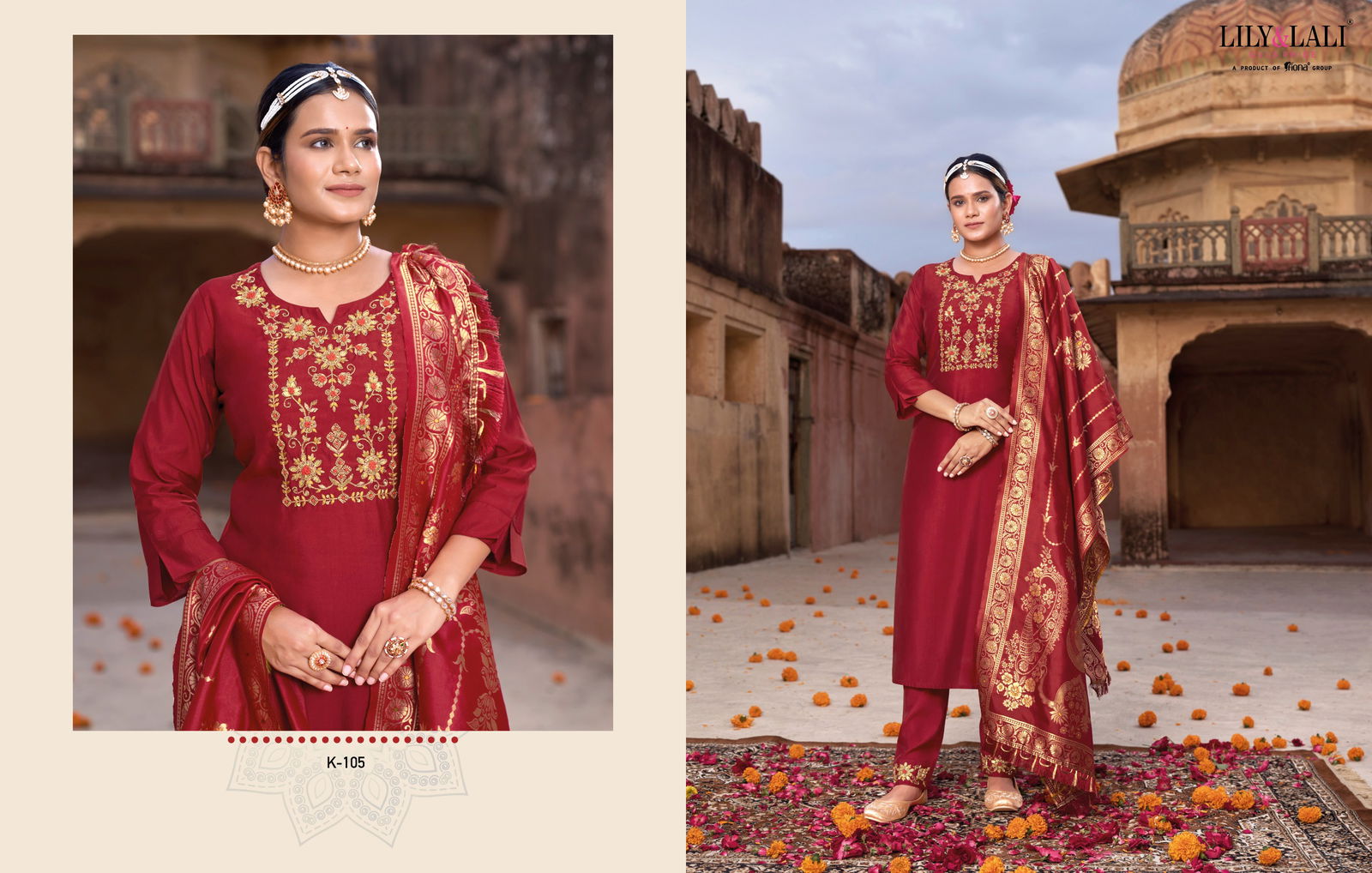 Karwa Exclusive By Lily Lali Festive Wear Readymade Suits Catalog